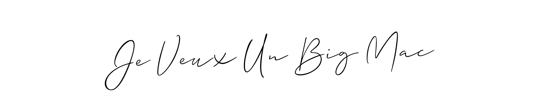 See photos of Je Veux Un Big Mac official signature by Spectra . Check more albums & portfolios. Read reviews & check more about Allison_Script font. Je Veux Un Big Mac signature style 2 images and pictures png