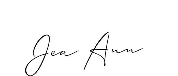 Use a signature maker to create a handwritten signature online. With this signature software, you can design (Allison_Script) your own signature for name Jea Ann. Jea Ann signature style 2 images and pictures png