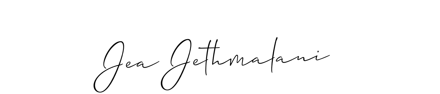 Design your own signature with our free online signature maker. With this signature software, you can create a handwritten (Allison_Script) signature for name Jea Jethmalani. Jea Jethmalani signature style 2 images and pictures png