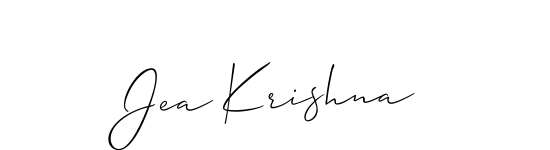 Also we have Jea Krishna name is the best signature style. Create professional handwritten signature collection using Allison_Script autograph style. Jea Krishna signature style 2 images and pictures png