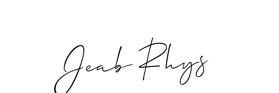 Create a beautiful signature design for name Jeab Rhys. With this signature (Allison_Script) fonts, you can make a handwritten signature for free. Jeab Rhys signature style 2 images and pictures png