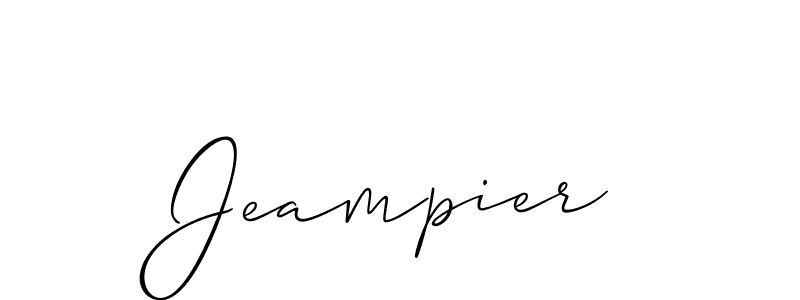 Design your own signature with our free online signature maker. With this signature software, you can create a handwritten (Allison_Script) signature for name Jeampier. Jeampier signature style 2 images and pictures png