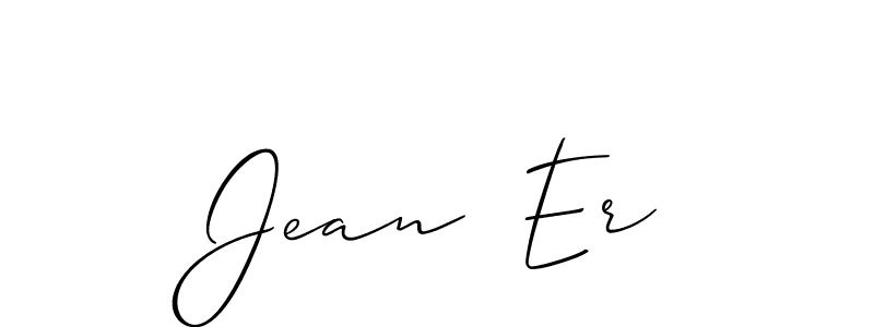 It looks lik you need a new signature style for name Jean  Er. Design unique handwritten (Allison_Script) signature with our free signature maker in just a few clicks. Jean  Er signature style 2 images and pictures png