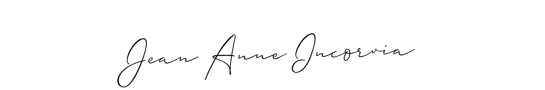 It looks lik you need a new signature style for name Jean Anne Incorvia. Design unique handwritten (Allison_Script) signature with our free signature maker in just a few clicks. Jean Anne Incorvia signature style 2 images and pictures png