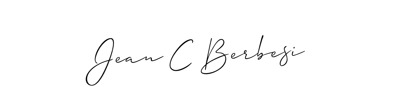 Make a beautiful signature design for name Jean C Berbesi. With this signature (Allison_Script) style, you can create a handwritten signature for free. Jean C Berbesi signature style 2 images and pictures png