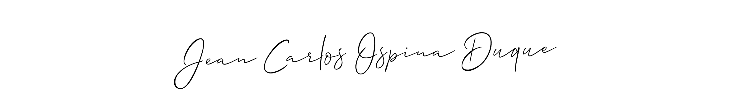 Create a beautiful signature design for name Jean Carlos Ospina Duque. With this signature (Allison_Script) fonts, you can make a handwritten signature for free. Jean Carlos Ospina Duque signature style 2 images and pictures png