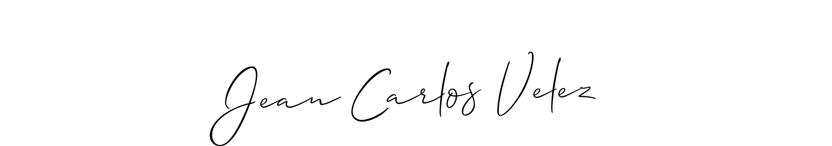 Design your own signature with our free online signature maker. With this signature software, you can create a handwritten (Allison_Script) signature for name Jean Carlos Velez. Jean Carlos Velez signature style 2 images and pictures png