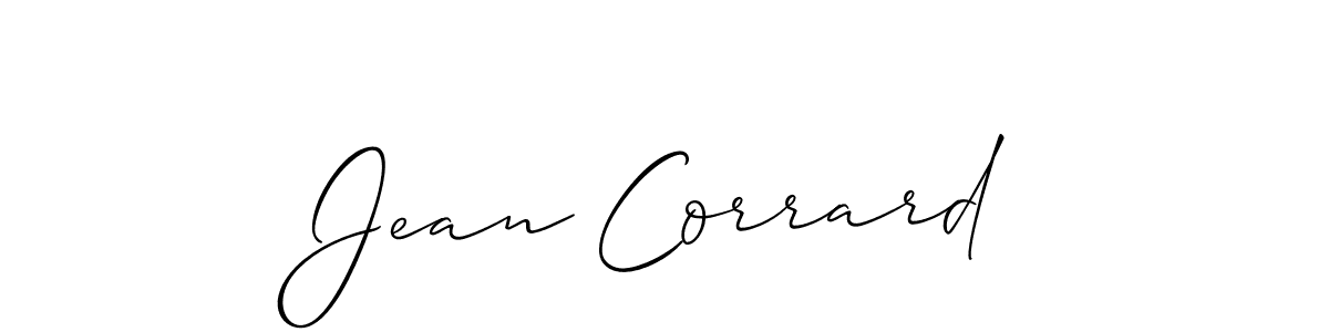 Create a beautiful signature design for name Jean Corrard. With this signature (Allison_Script) fonts, you can make a handwritten signature for free. Jean Corrard signature style 2 images and pictures png