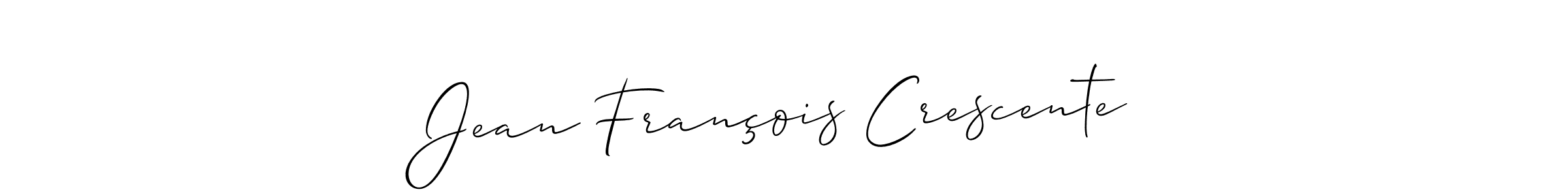 It looks lik you need a new signature style for name Jean François Crescente. Design unique handwritten (Allison_Script) signature with our free signature maker in just a few clicks. Jean François Crescente signature style 2 images and pictures png