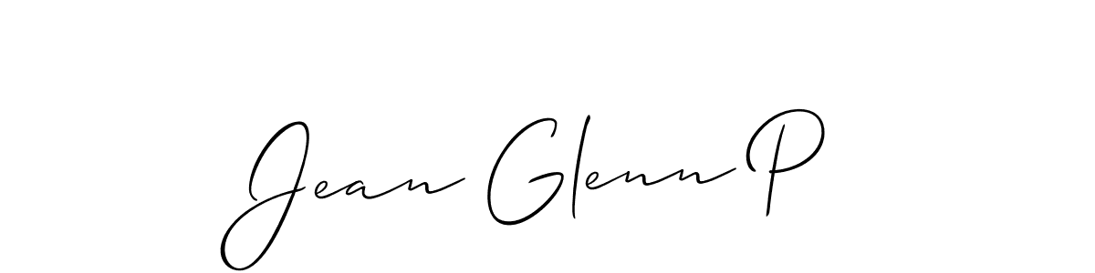 You should practise on your own different ways (Allison_Script) to write your name (Jean Glenn P) in signature. don't let someone else do it for you. Jean Glenn P signature style 2 images and pictures png