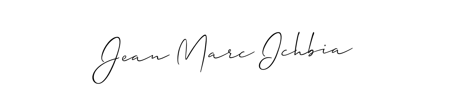 How to make Jean Marc Ichbia name signature. Use Allison_Script style for creating short signs online. This is the latest handwritten sign. Jean Marc Ichbia signature style 2 images and pictures png