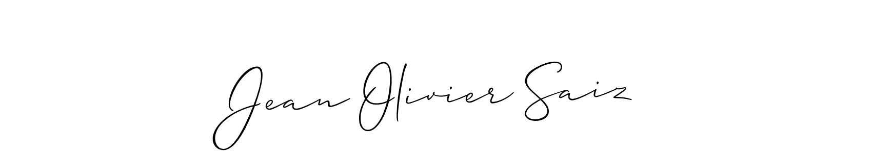 Jean Olivier Saiz stylish signature style. Best Handwritten Sign (Allison_Script) for my name. Handwritten Signature Collection Ideas for my name Jean Olivier Saiz. Jean Olivier Saiz signature style 2 images and pictures png