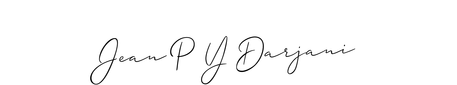 It looks lik you need a new signature style for name Jean P Y Darjani. Design unique handwritten (Allison_Script) signature with our free signature maker in just a few clicks. Jean P Y Darjani signature style 2 images and pictures png