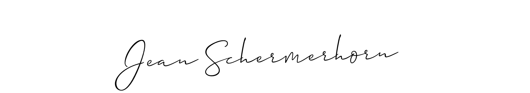 You should practise on your own different ways (Allison_Script) to write your name (Jean Schermerhorn) in signature. don't let someone else do it for you. Jean Schermerhorn signature style 2 images and pictures png