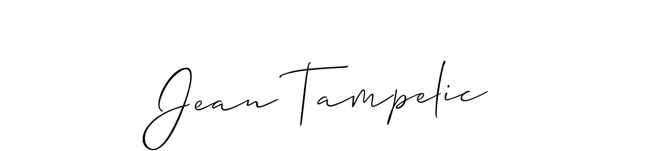 if you are searching for the best signature style for your name Jean Tampelic. so please give up your signature search. here we have designed multiple signature styles  using Allison_Script. Jean Tampelic signature style 2 images and pictures png