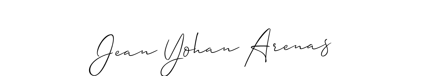 Make a short Jean Yohan Arenas signature style. Manage your documents anywhere anytime using Allison_Script. Create and add eSignatures, submit forms, share and send files easily. Jean Yohan Arenas signature style 2 images and pictures png