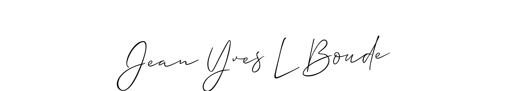 The best way (Allison_Script) to make a short signature is to pick only two or three words in your name. The name Jean Yves L Boude include a total of six letters. For converting this name. Jean Yves L Boude signature style 2 images and pictures png