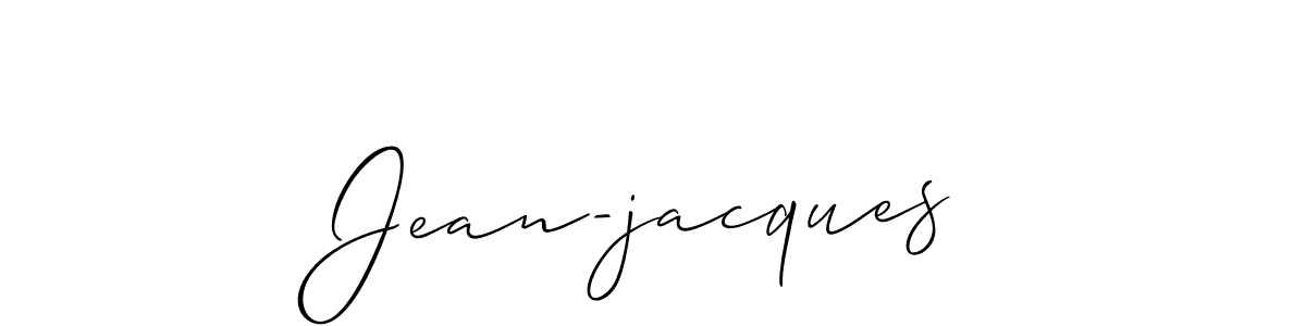 How to make Jean-jacques name signature. Use Allison_Script style for creating short signs online. This is the latest handwritten sign. Jean-jacques signature style 2 images and pictures png