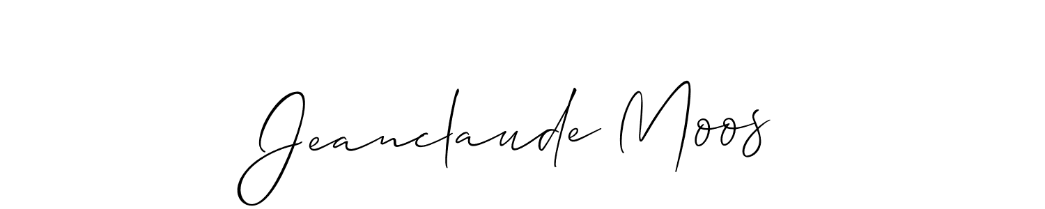 It looks lik you need a new signature style for name Jeanclaude Moos. Design unique handwritten (Allison_Script) signature with our free signature maker in just a few clicks. Jeanclaude Moos signature style 2 images and pictures png