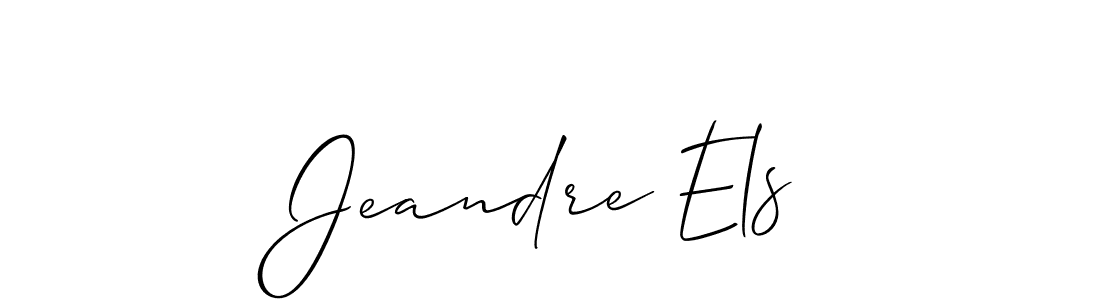 Also we have Jeandre Els name is the best signature style. Create professional handwritten signature collection using Allison_Script autograph style. Jeandre Els signature style 2 images and pictures png