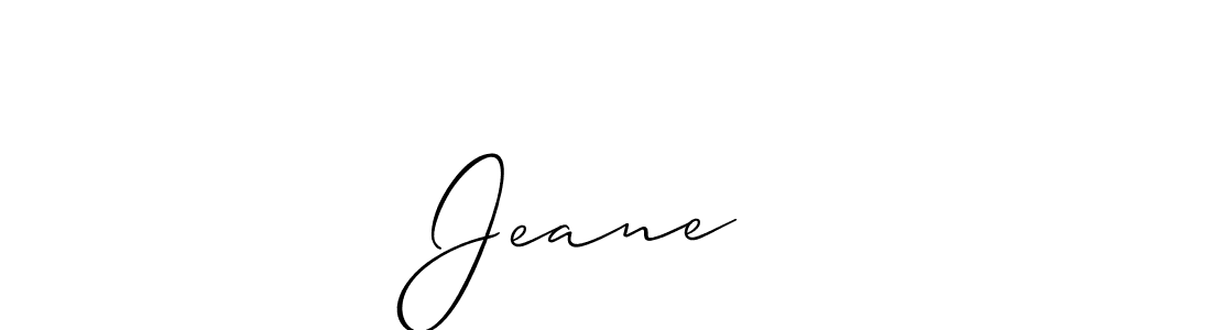 Make a beautiful signature design for name Jeane❤️. With this signature (Allison_Script) style, you can create a handwritten signature for free. Jeane❤️ signature style 2 images and pictures png