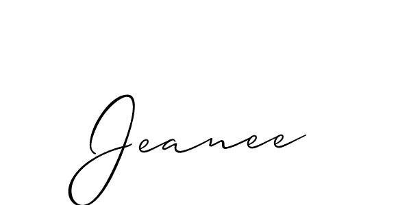 You should practise on your own different ways (Allison_Script) to write your name (Jeanee) in signature. don't let someone else do it for you. Jeanee signature style 2 images and pictures png
