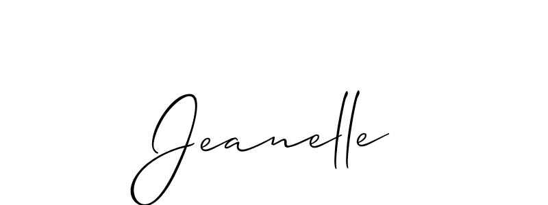 Jeanelle stylish signature style. Best Handwritten Sign (Allison_Script) for my name. Handwritten Signature Collection Ideas for my name Jeanelle. Jeanelle signature style 2 images and pictures png