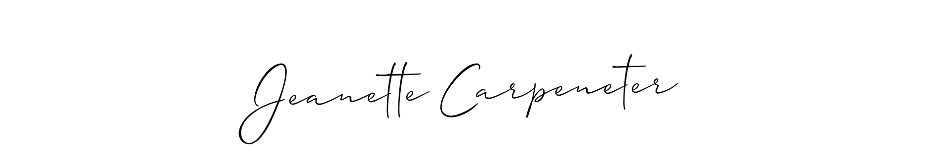 See photos of Jeanette Carpeneter official signature by Spectra . Check more albums & portfolios. Read reviews & check more about Allison_Script font. Jeanette Carpeneter signature style 2 images and pictures png