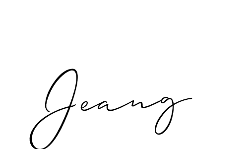 Jeang stylish signature style. Best Handwritten Sign (Allison_Script) for my name. Handwritten Signature Collection Ideas for my name Jeang. Jeang signature style 2 images and pictures png