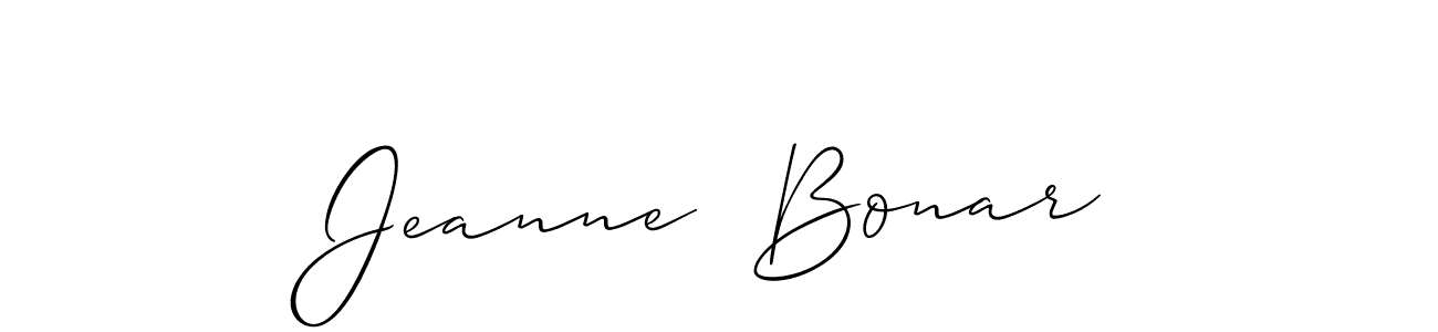 Allison_Script is a professional signature style that is perfect for those who want to add a touch of class to their signature. It is also a great choice for those who want to make their signature more unique. Get Jeanne  Bonar name to fancy signature for free. Jeanne  Bonar signature style 2 images and pictures png