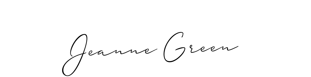 Create a beautiful signature design for name Jeanne Green. With this signature (Allison_Script) fonts, you can make a handwritten signature for free. Jeanne Green signature style 2 images and pictures png