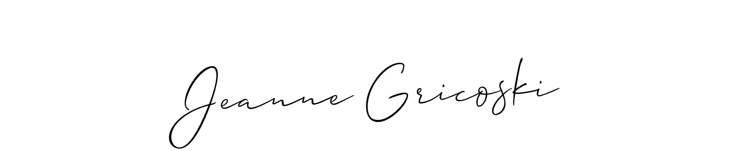 This is the best signature style for the Jeanne Gricoski name. Also you like these signature font (Allison_Script). Mix name signature. Jeanne Gricoski signature style 2 images and pictures png