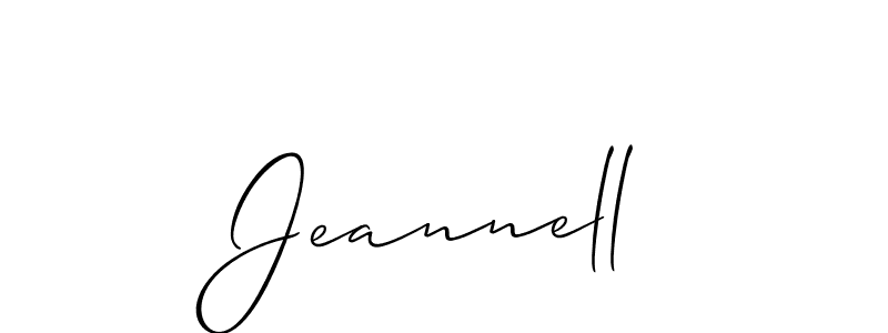 How to make Jeannell name signature. Use Allison_Script style for creating short signs online. This is the latest handwritten sign. Jeannell signature style 2 images and pictures png