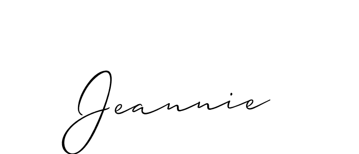 Also we have Jeannie name is the best signature style. Create professional handwritten signature collection using Allison_Script autograph style. Jeannie signature style 2 images and pictures png