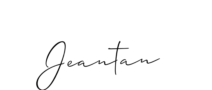 Make a beautiful signature design for name Jeantan. With this signature (Allison_Script) style, you can create a handwritten signature for free. Jeantan signature style 2 images and pictures png