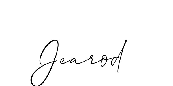 Make a short Jearod signature style. Manage your documents anywhere anytime using Allison_Script. Create and add eSignatures, submit forms, share and send files easily. Jearod signature style 2 images and pictures png