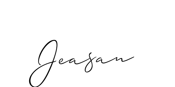 Also You can easily find your signature by using the search form. We will create Jeasan name handwritten signature images for you free of cost using Allison_Script sign style. Jeasan signature style 2 images and pictures png