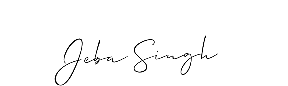 Also we have Jeba Singh name is the best signature style. Create professional handwritten signature collection using Allison_Script autograph style. Jeba Singh signature style 2 images and pictures png