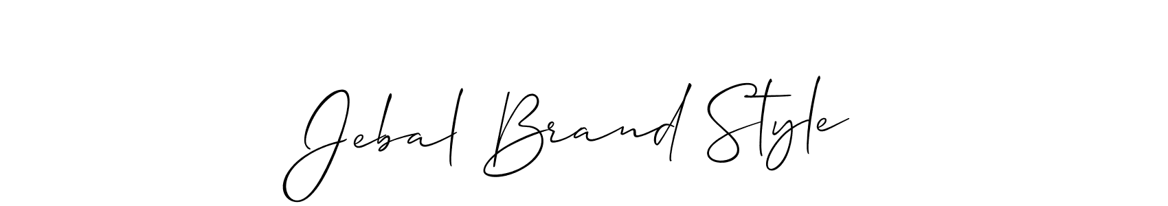 Design your own signature with our free online signature maker. With this signature software, you can create a handwritten (Allison_Script) signature for name Jebal Brand Style. Jebal Brand Style signature style 2 images and pictures png