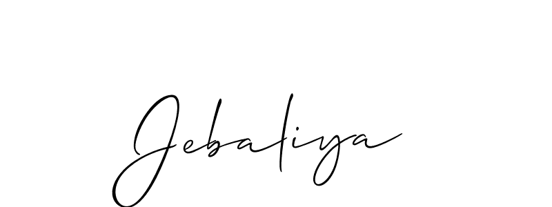 How to make Jebaliya name signature. Use Allison_Script style for creating short signs online. This is the latest handwritten sign. Jebaliya signature style 2 images and pictures png