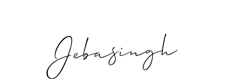 It looks lik you need a new signature style for name Jebasingh. Design unique handwritten (Allison_Script) signature with our free signature maker in just a few clicks. Jebasingh signature style 2 images and pictures png