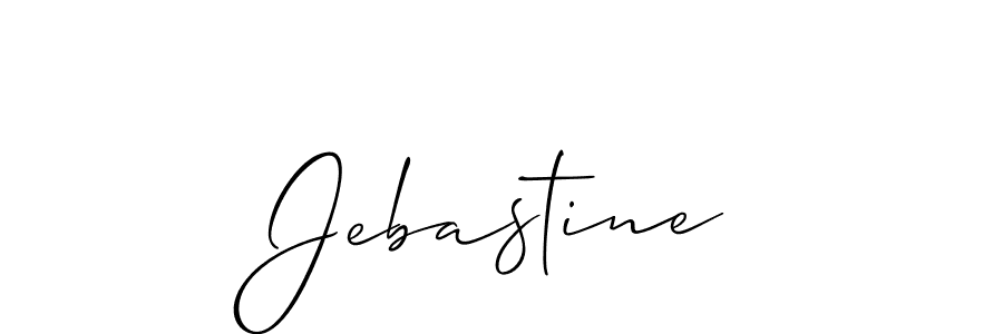 It looks lik you need a new signature style for name Jebastine. Design unique handwritten (Allison_Script) signature with our free signature maker in just a few clicks. Jebastine signature style 2 images and pictures png