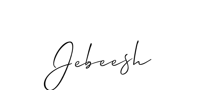 Make a beautiful signature design for name Jebeesh. With this signature (Allison_Script) style, you can create a handwritten signature for free. Jebeesh signature style 2 images and pictures png