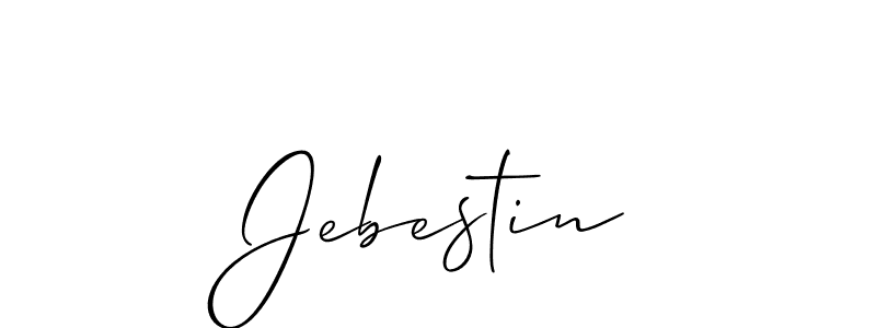 Also we have Jebestin name is the best signature style. Create professional handwritten signature collection using Allison_Script autograph style. Jebestin signature style 2 images and pictures png