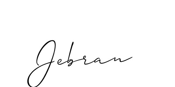 Create a beautiful signature design for name Jebran. With this signature (Allison_Script) fonts, you can make a handwritten signature for free. Jebran signature style 2 images and pictures png