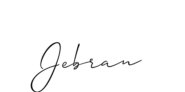 Create a beautiful signature design for name Jebran. With this signature (Allison_Script) fonts, you can make a handwritten signature for free. Jebran signature style 2 images and pictures png