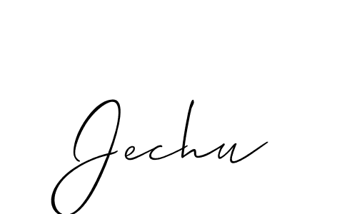 Once you've used our free online signature maker to create your best signature Allison_Script style, it's time to enjoy all of the benefits that Jechu name signing documents. Jechu signature style 2 images and pictures png