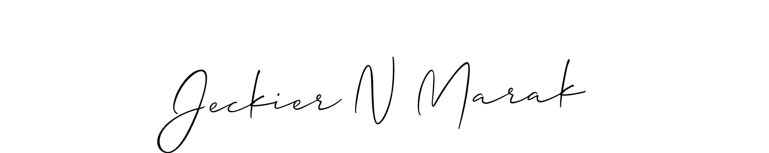 You should practise on your own different ways (Allison_Script) to write your name (Jeckier N Marak) in signature. don't let someone else do it for you. Jeckier N Marak signature style 2 images and pictures png