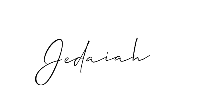 Make a beautiful signature design for name Jedaiah. With this signature (Allison_Script) style, you can create a handwritten signature for free. Jedaiah signature style 2 images and pictures png