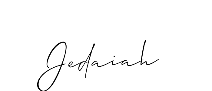 The best way (Allison_Script) to make a short signature is to pick only two or three words in your name. The name Jedaiah include a total of six letters. For converting this name. Jedaiah signature style 2 images and pictures png